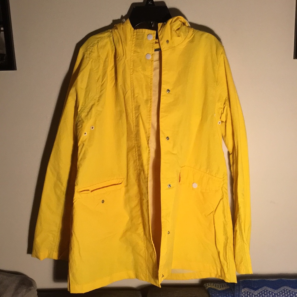 Lightweight Yellow Rain Jacket w/ Hood